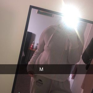 Knitted hooded sweatshirt